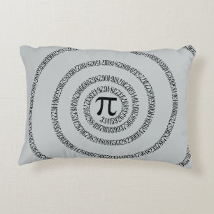 A sPIral for Pi Click Customise Change Grey Decor Decorative Cushion