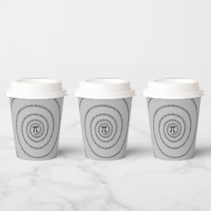 A sPIral for Pi Click Customize Change Grey Color Paper Cups