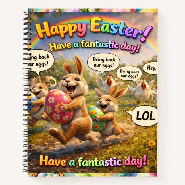 A spiral notebook (Front)