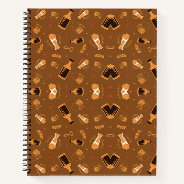 A spiral notebook with a brown cover (Front)