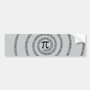 A sPIral on Pi Click Customise Change Grey Colour Bumper Sticker