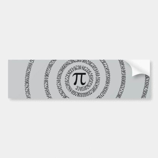 A sPIral on Pi Click Customise Change Grey Colour Bumper Sticker (Front)