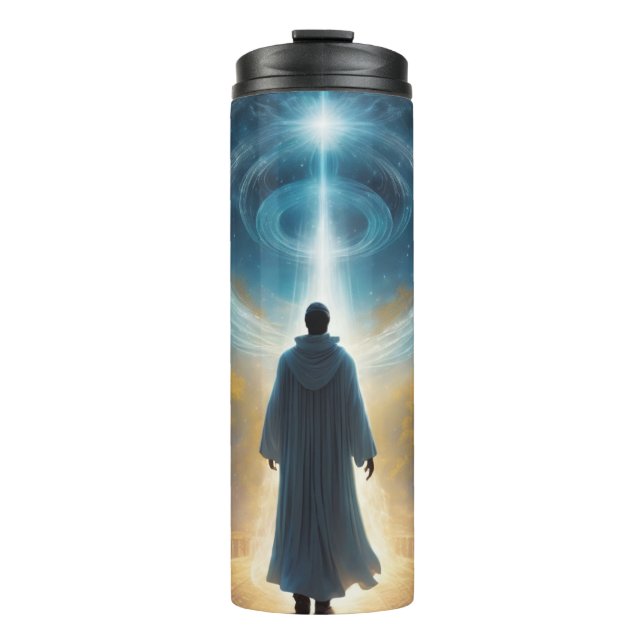 a spirit guide leading souls thermal tumbler (Front)