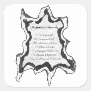 A Spiritual Hierarchy Square Sticker