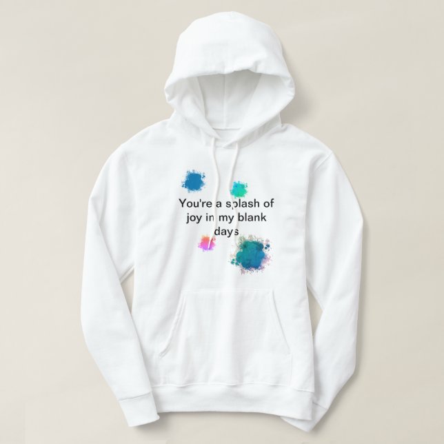 "A splash of joy" hoodie for men (Design Front)