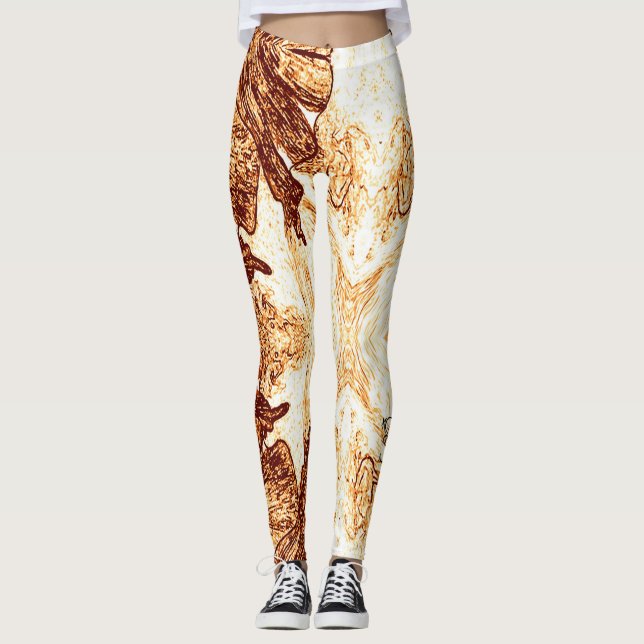 A Splash Of Orange Leggings (Front)