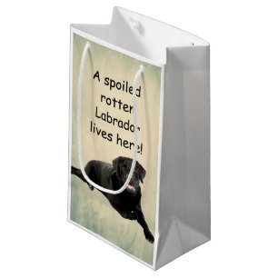 A Spoiled Rotten Labrador Lives Here Small Gift Bag