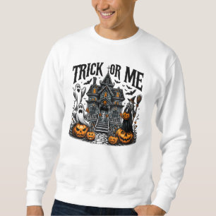 A spooky Halloween gathering at the haunted house Sweatshirt