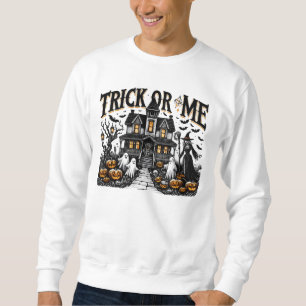 A spooky night with ghosts and pumpkins in October Sweatshirt