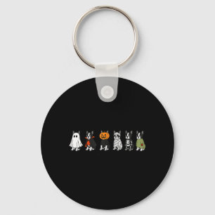 A Spooky Terrier Funny Boston Terrier Dog Key Ring