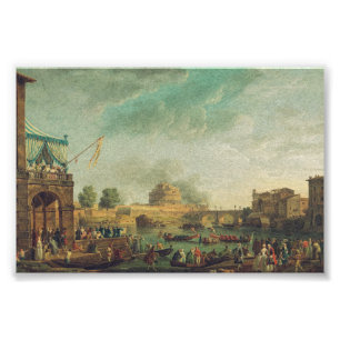 A Sporting Contest on the Tiber by Joseph Vernet  Photo Print