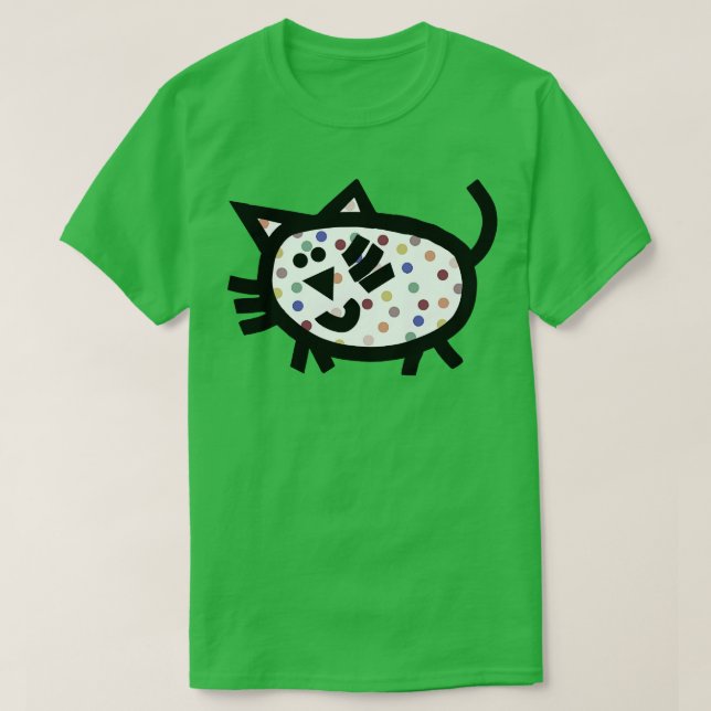 A Spotty Chubby Cat T-Shirt (Design Front)