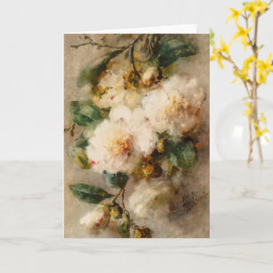 A spray of camellias by  M. Roosenboom Card