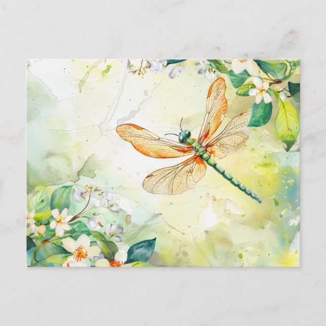 A Spring Dragonfly Postcard (Front)