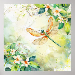 A Spring Dragonfly Poster