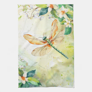 A Spring Dragonfly Tea Towel