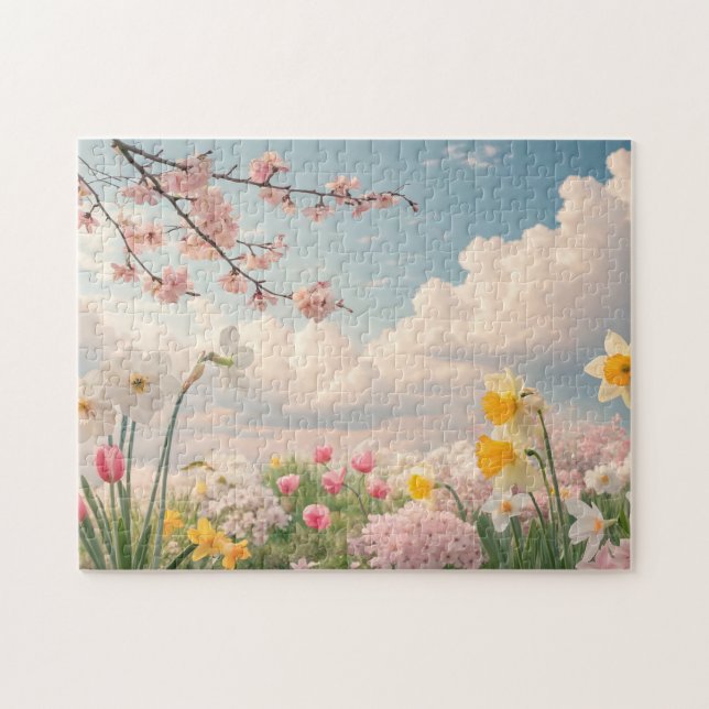 A Spring Floral Background Jigsaw Puzzle (Horizontal)
