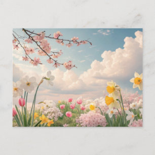 A Spring Floral Background Postcard
