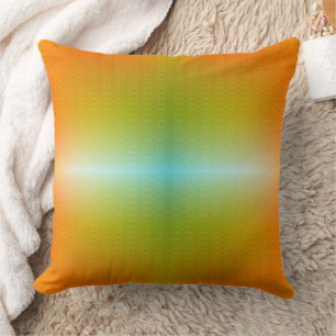 A square pillow featuring a gradient design 