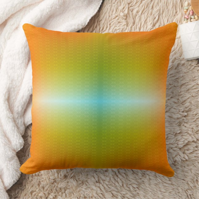 A square pillow featuring a gradient design  (Blanket)