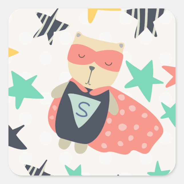 a square sticker (Front)