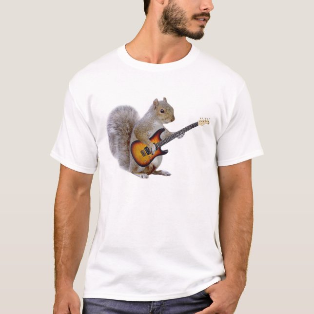 A Squirrel Playing Guitar T-Shirt (Front)