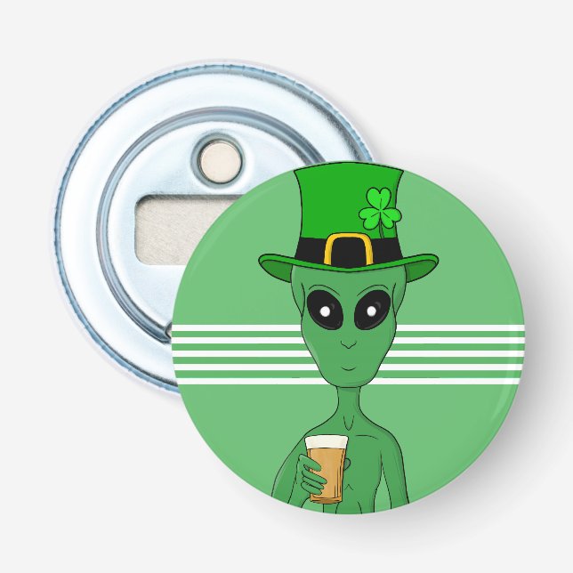 A St. Patrick's Alien Bottle Opener (Front)