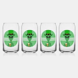 A St. Patrick's Alien Can Glass