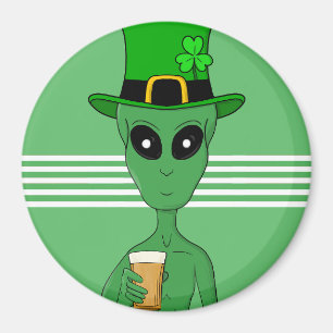 A St. Patrick's Alien Magnet