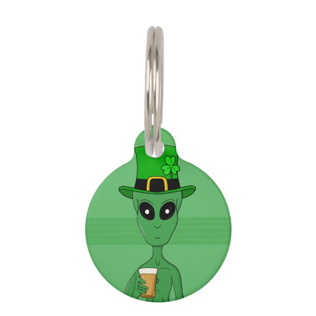 A St. Patrick's Alien Pet Tag (Front)