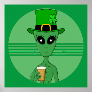 A St. Patrick's Alien Poster