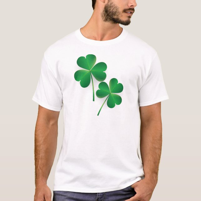 A St. Patrick's Day Green Shamrock T-Shirt (Front)