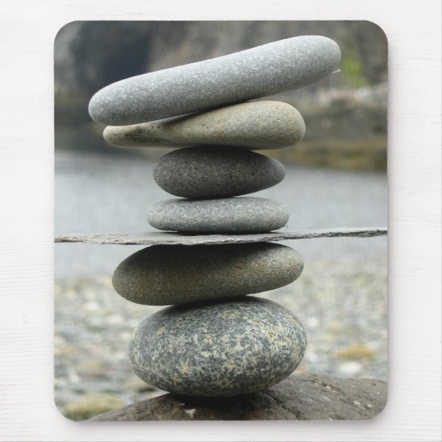 A Stack of Rocks Mouse Pad (Front)