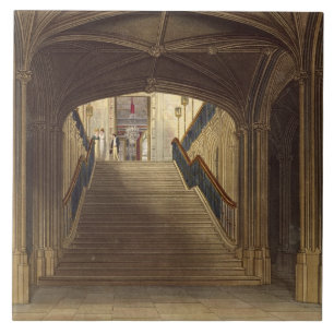 A Staircase, Windsor Castle, from 'Royal Residence Tile