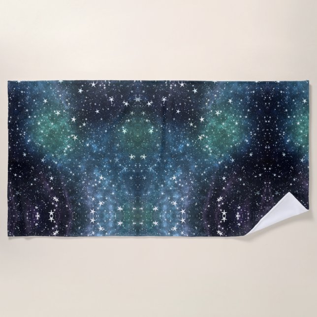 A Star Filled Night Beach Towel (Front)