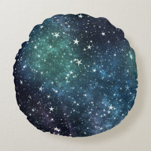 A Star Filled Night Round Cushion