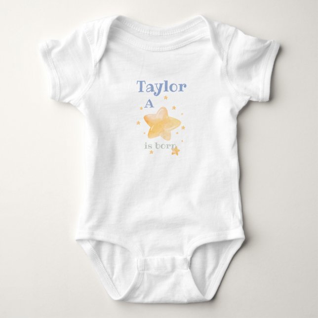 A star is born - baby name  bodysuit (Front)