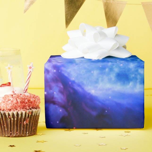 A Star is Born Blue Wrapping Paper (Birthday Party)