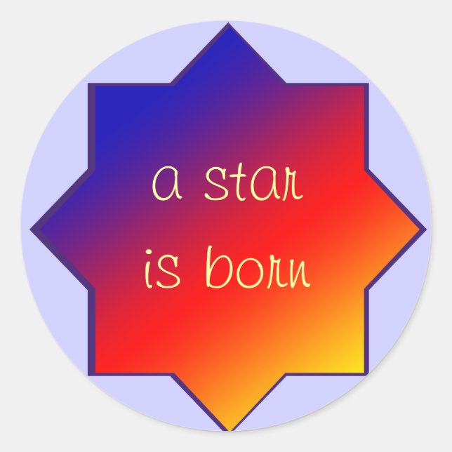 a star is born classic round sticker (Front)
