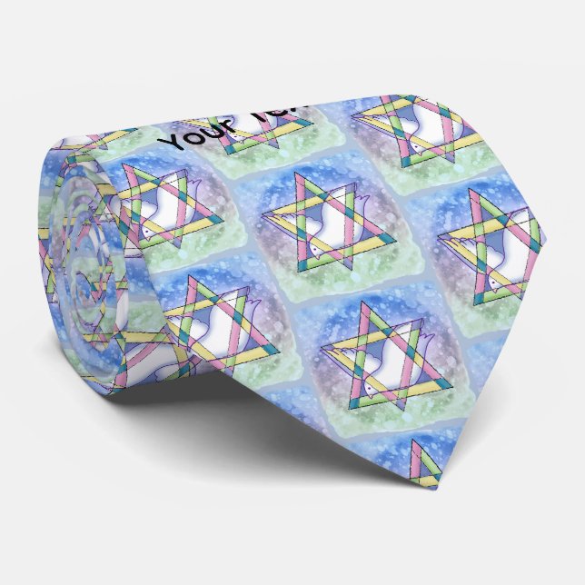 A Star of David Tie (Rolled)