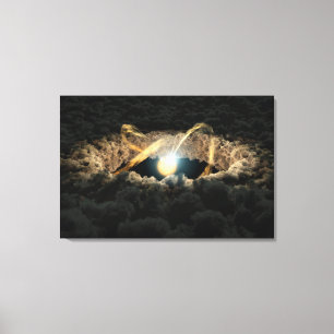 A Star Surrounded By A Protoplanetary Disc Canvas Print