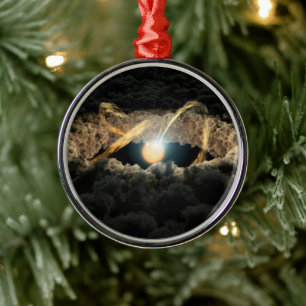 A Star Surrounded By A Protoplanetary Disk Metal Tree Decoration