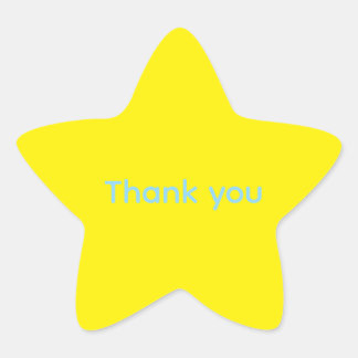A Star Thank You Sticker