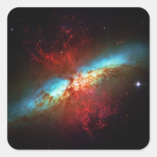 A Starburst Galaxy - Messier 82 (Cigar Galaxy) Square Sticker