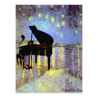 A Starry Night in Rhome (Altered) Van Gogh/ Photo 