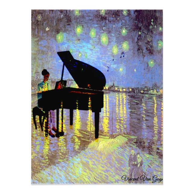 A Starry Night in Rhome (Altered) Van Gogh/ Photo  (Front)