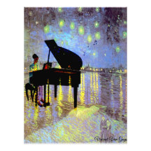 A Starry Night in Rhome (Altered) Van Gogh/ Photo 