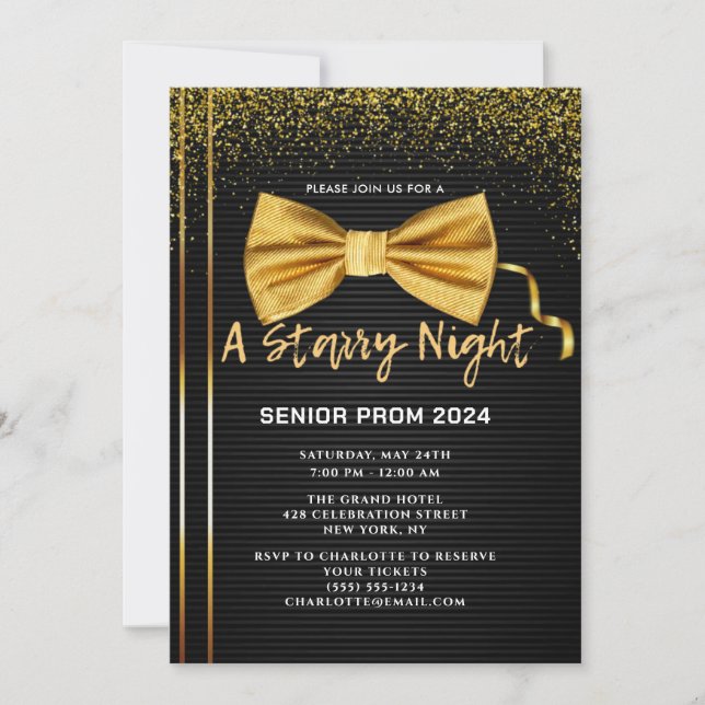 A STARRY NIGHT  Party Invitation (Front)