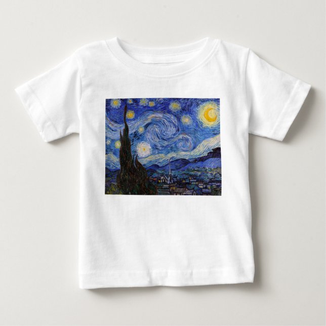 A Starry Night: Saint Remy by Vincent Van Gogh Baby T-Shirt (Front)