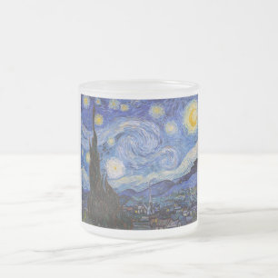 A Starry Night: Saint Remy by Vincent Van Gogh Frosted Glass Coffee Mug